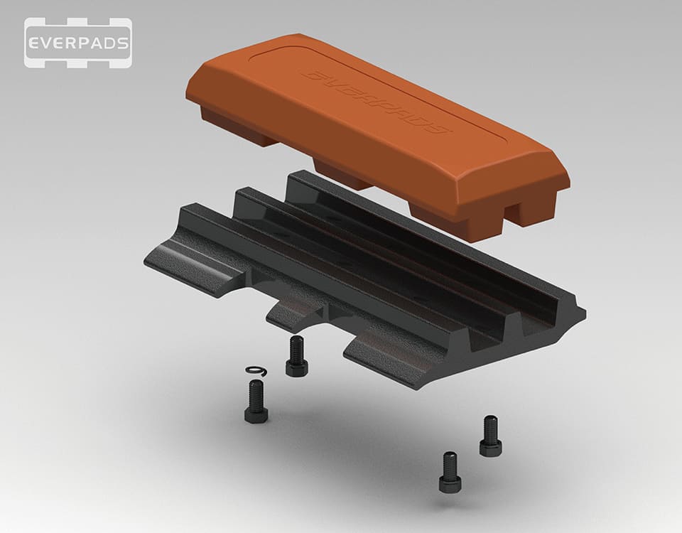 Bolt on track pads